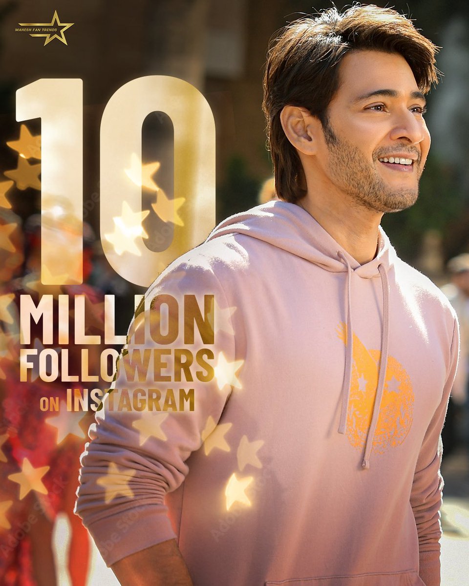 KadiriMBFC's tweet photo. From the Silver Screen to your Screens, Super🌟 has conquered it all 🤙🔥
@urstrulyMahesh ’s instagram handle hits a gigantic 10Million+ hearts and growing ❤️🤘🏻
#10MInstaStansForSSMB ❤️🔥
#MaheshBabu #SSMB
#HNETakingCharge 💪💥💥 https://t.co/WmsFAyw1dz