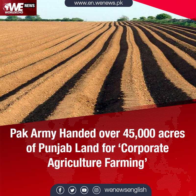 WE News English on Twitter "Punjab's caretaker government has handed over 45,267 acres of land