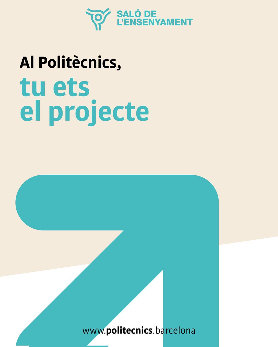 ce_politecnics's tweet photo. Estàs pensant en estudiar #FormacióProfessional?
No deixis de venir a veure'ns al #saloensenyament! Els experts del #Politècnics t'ajudaran a trobar el #CicleFormatiu que millor s'adiu a les teves necessitats i objectius professionals.
↗️#ProperaParada Politècnics! https://t.co/GbfHa0NKa5