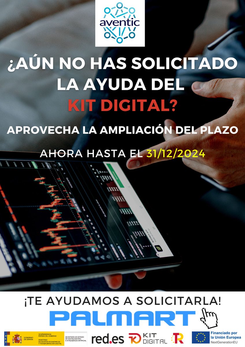 Ampliado el plazo de presentación hasta el 3️⃣1️⃣/1️⃣2️⃣/2️⃣0️⃣2️⃣4️⃣

▶Puedes conseguir 1️⃣2️⃣.0️⃣0️⃣0️⃣€ si eres PYME de 10 a 50 empleados

▶Si tienes entre 9 y 3 trabajadores, el KIT DIGITAL concede 6️⃣.0️⃣0️⃣0️⃣€

▶Y si eres autónomo optas a 2️⃣.0️⃣0️⃣0️⃣€

Contacta: lnkd.in/es6q_ibR