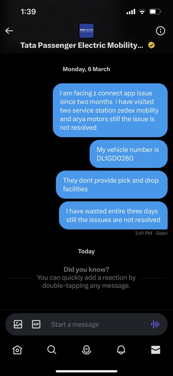 mukulpathak987's tweet photo. @Tatamotorsev They are not replying to customer calls service centers dont say anything they dont have single customer care department #tatascam https://t.co/VesOHzwRM0