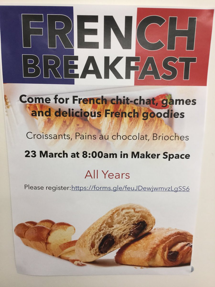 Looking forward to our French Breakfast on Thursday. It's going to be 'délicieux'!
#NWCFamily