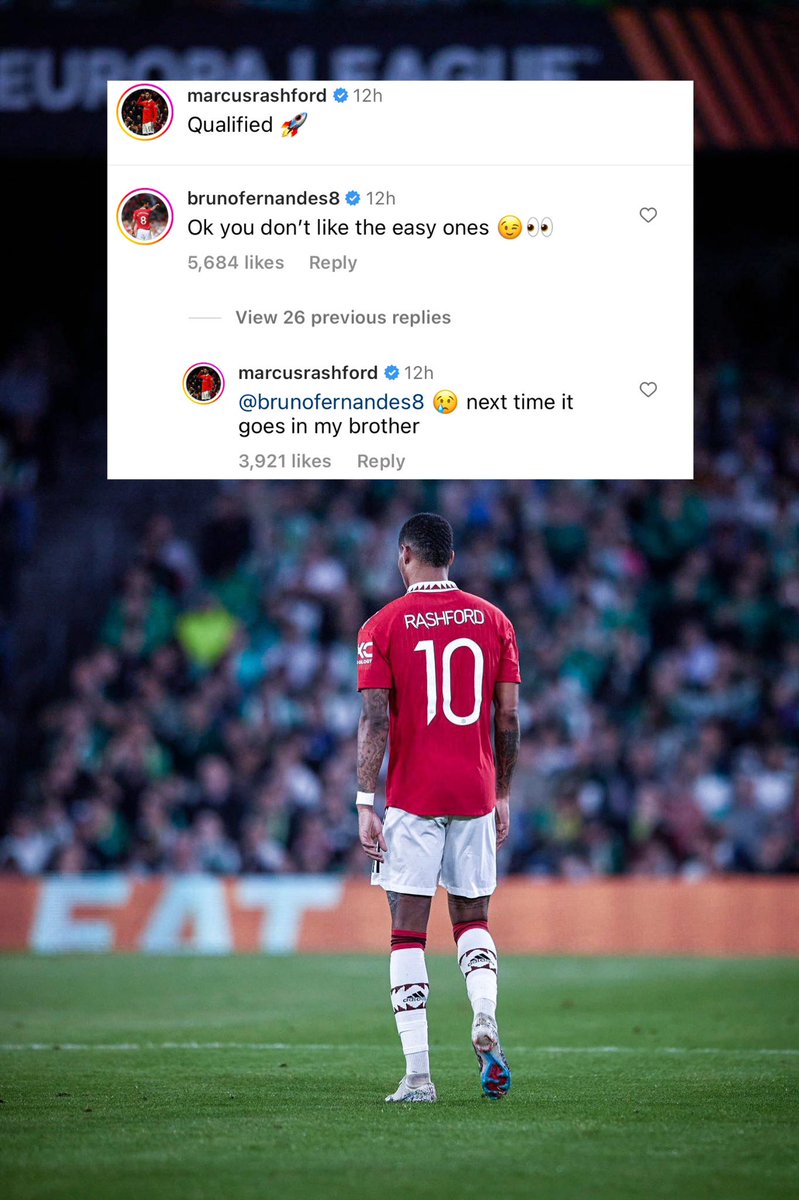 UtdPlug's tweet photo. 🤣😂 Bruno to Rashford via IG: https://t.co/2oRUmrALaK