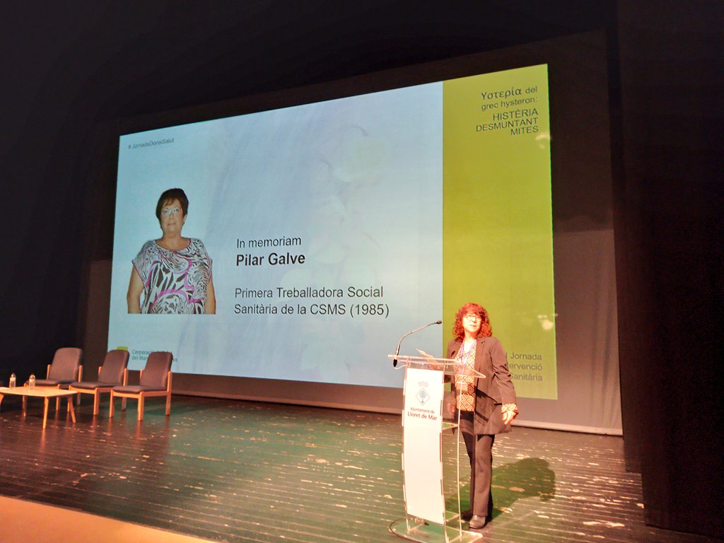 Record especial a la #JornadaDonaiSalut per a Pilar Galve, primera treballadora social sanitària de la @corposalutms, que ens va deixar el pssat 2019.