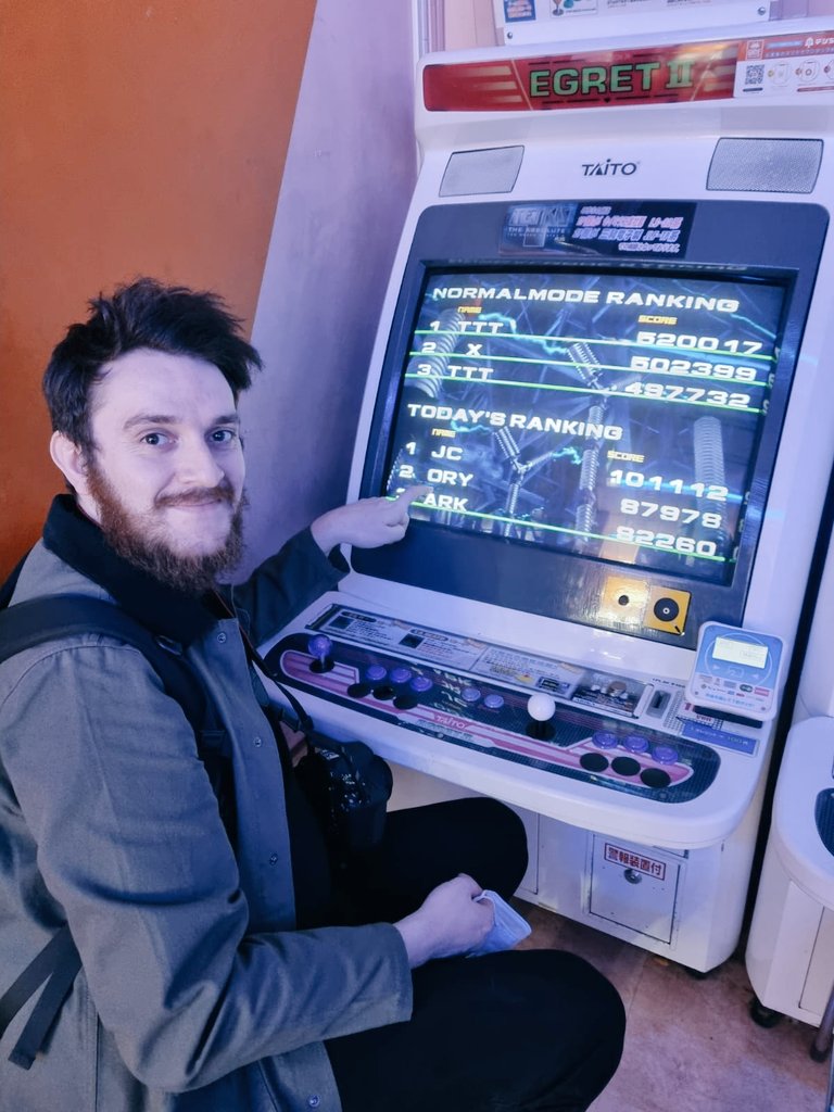 OrryRobinson's tweet photo. Came all the way to Akihabara, Tokyo to put my name on the daily Tetris leaderboard. https://t.co/iSgjENDFFb