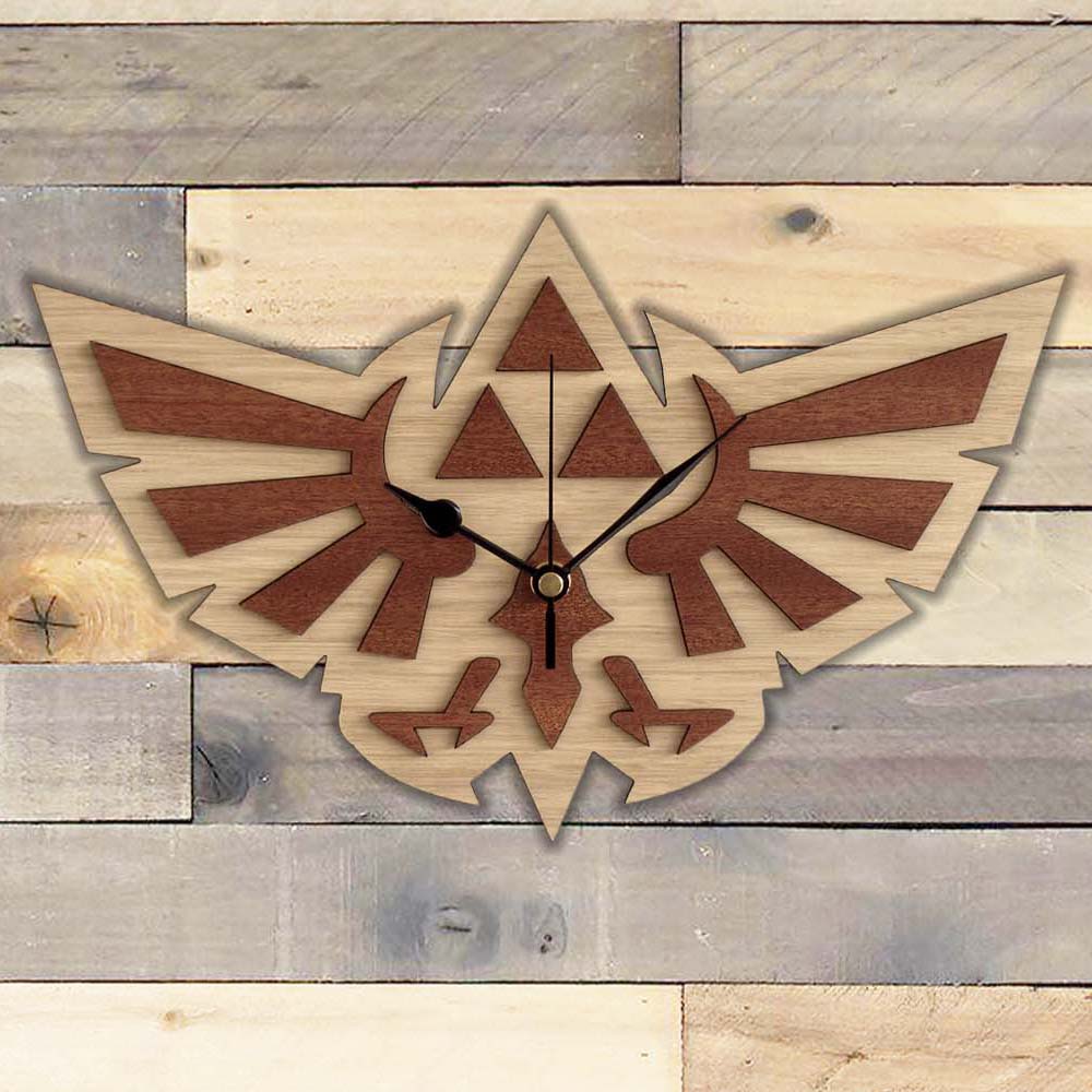 woodentek's tweet photo. Handmade #WingCrest wooden clock #Zelda #Christmas #Gamers - WorldwideShipping https://t.co/9JGp2TMRdE https://t.co/7g4mC5erZQ