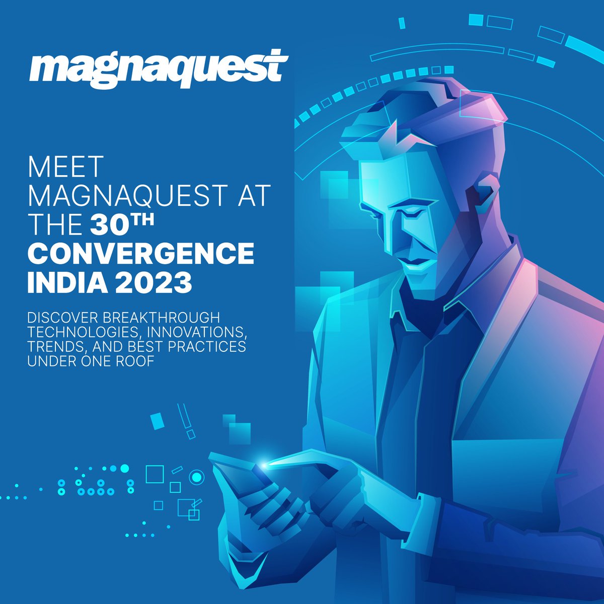 Magnaquest's tweet image. Join us at #ConvergenceIndia2023 to learn more about our offerings and discover the latest in #IoTIndia, #EmbeddedTechIndia, #MobileIndia, #FintechIndia, #DigitalGamingIndia, #SmartCitiesIndia, and more. 
Visit our website for further details: magnaquest.com/convergence-in…