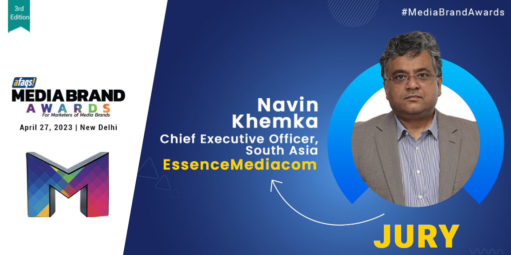 #MediaBrandAwards: We are delighted to have Navin Khemka from <a href="/emglobal/">EssenceMediacom</a> as our juror at Media Brand Awards 2023. 🏆
Thank you for joining us!

Know more: bit.ly/3Yds5Wk

#Print #TV #music #OTT #Awards #media #MediaBrandAwards <a href="/afaqs/">afaqs!</a>