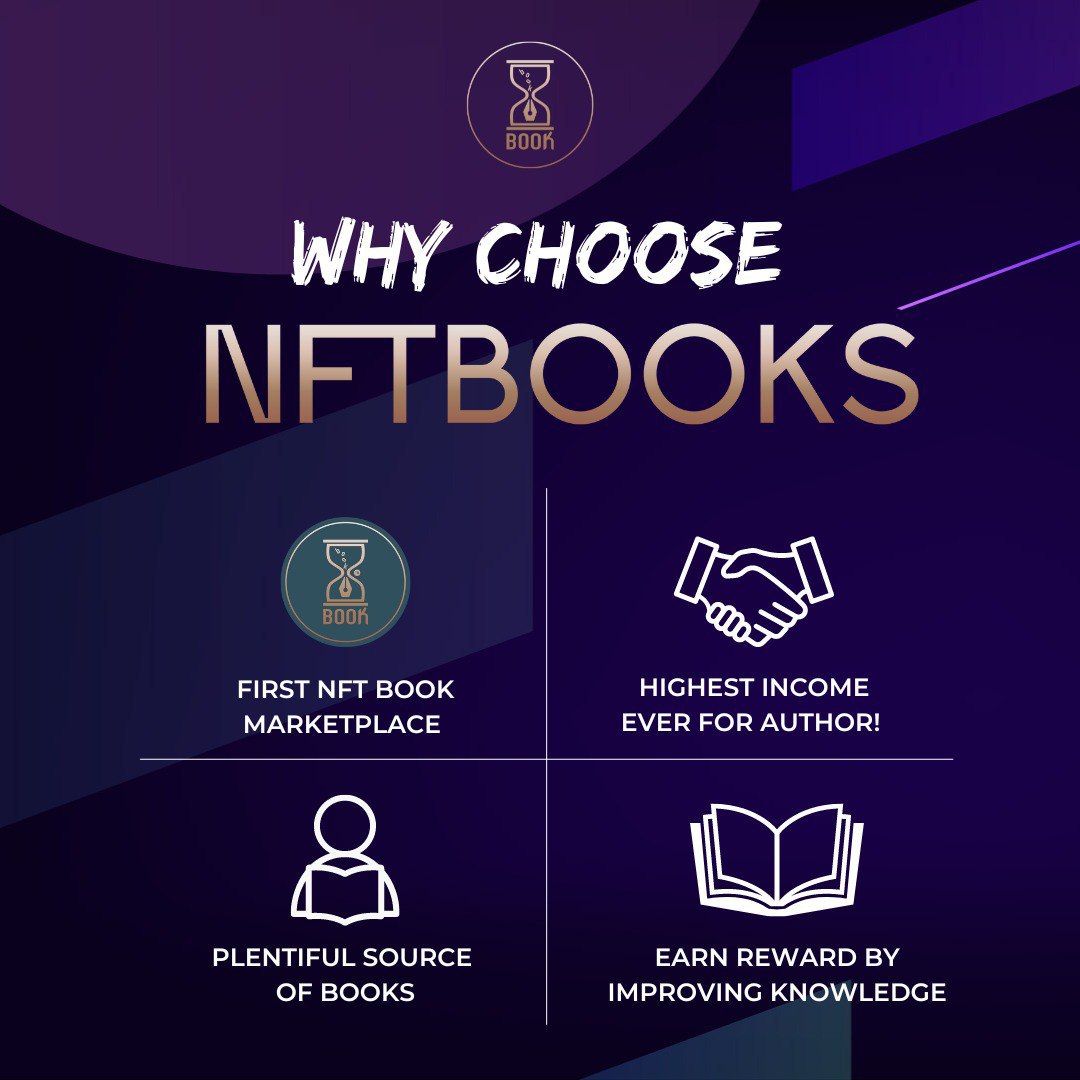 nftbooksinsight's tweet photo. 🤝4 Reason why you should choose @nftbstoken  for all things related to #books 

Start your knowledge journey with us on #NFTBOOKS 👉https://t.co/ODC6XkcYqA

#NFTBOOKS #NFTBS #NFT #booklovers #readingcommunity #KnowledgeToEarn #booktwt https://t.co/x3DsDbV4ce