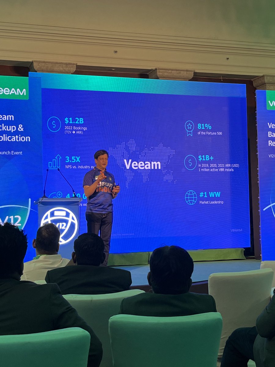Nipurn's tweet image. The one and only ⁦@amarishk⁩ delivering keynote for partner event #veeamdataplatform