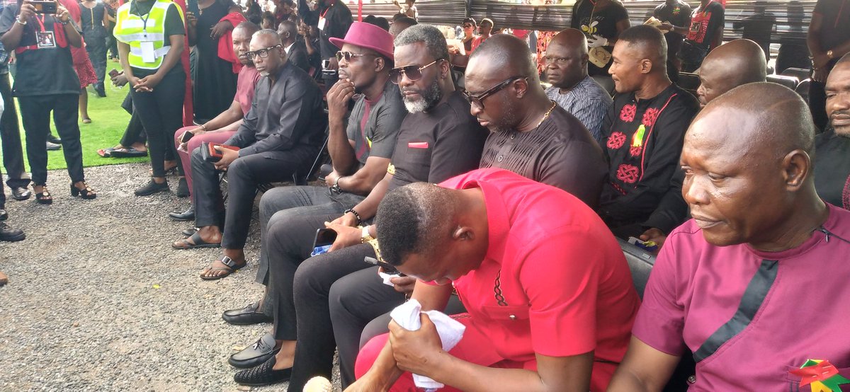 Linus_siaw's tweet photo. A section of some ex-footballers are here to pay their last respect to the late Christian Atsu Twasam..

Very teary this morning as John Paintsil could not control his tears 😭

Rest Well Atsu 😔🕊🙏. https://t.co/dSlq5Deket