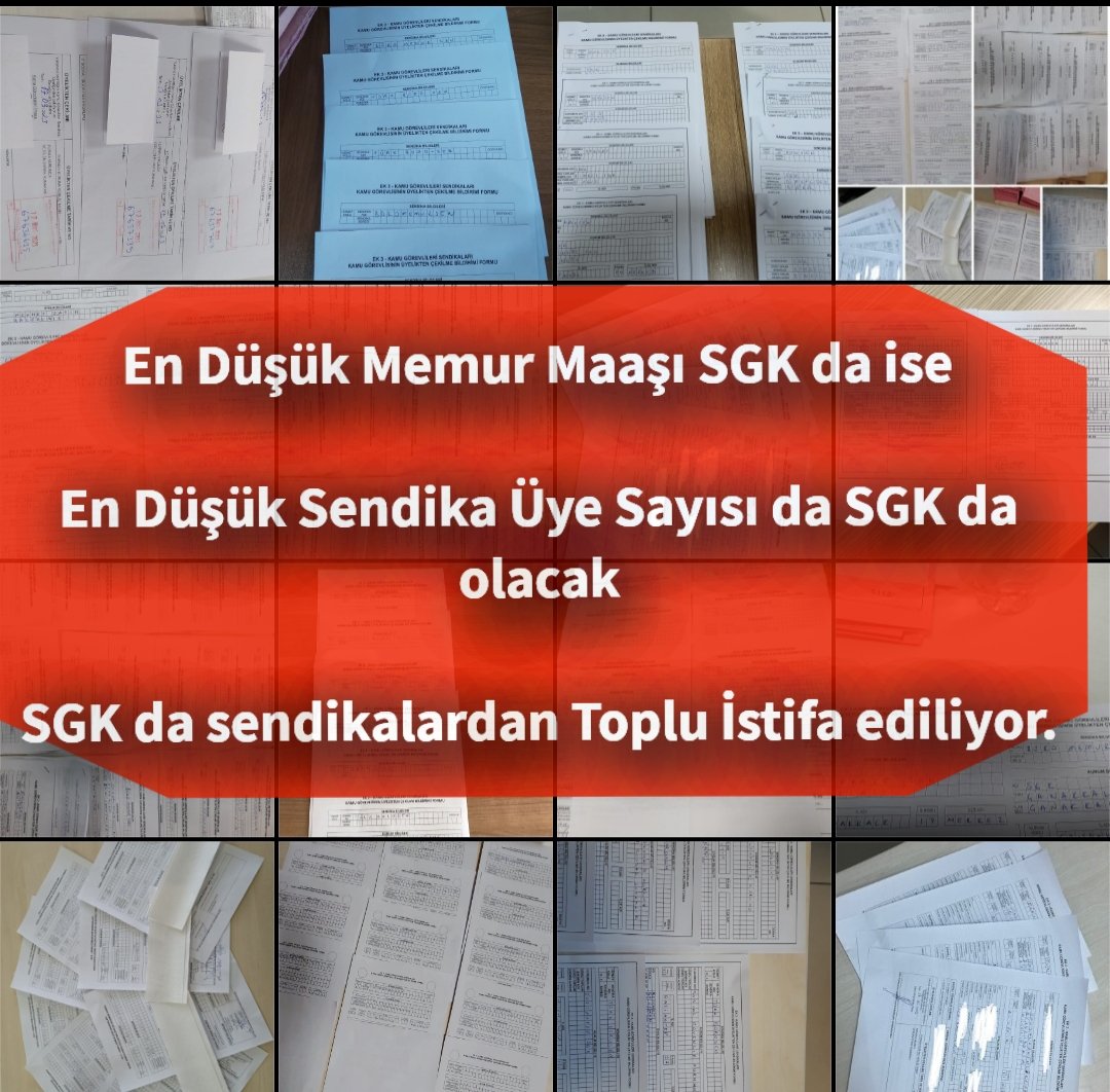 En yoğun iş yükünü yüklenen,
En düşük memur maaşına katlanan,
Sendikalarca sahipsiz bırakılan,
#SGKPersoneli artık yeter diyor.

Emeğimizin karşılığını kendimiz arayacaksak sendikalara gerek yok diyerek tüm sendikalardan İstifa ediliyor. #SGKeylemde

<a href="/BuroMemurSen_/">Büro Memur-Sen</a>
<a href="/TurkBuroSenGM/">Türk Büro-Sen</a>