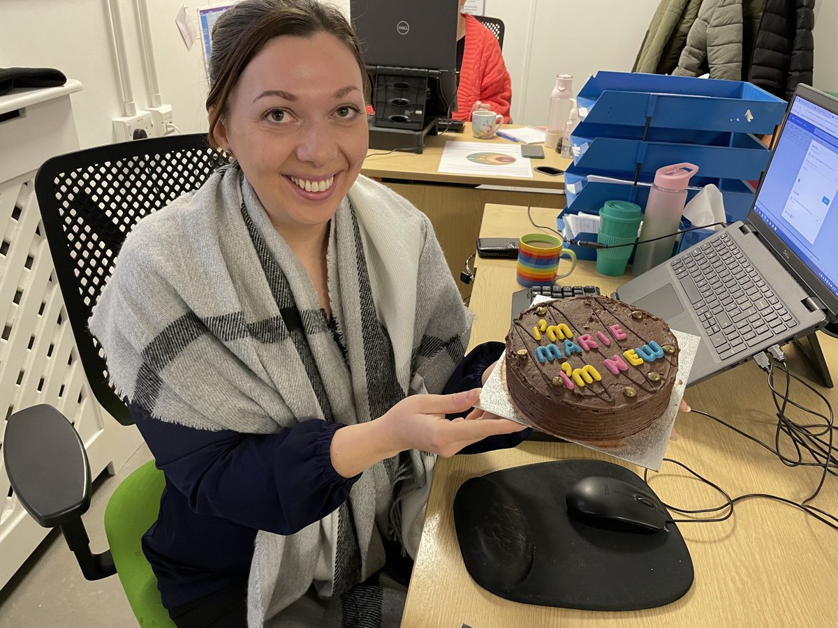 What a great start to a Friday, coffee and cake! Our new team member Marie already helping 😀#Student Services#Harlow College
