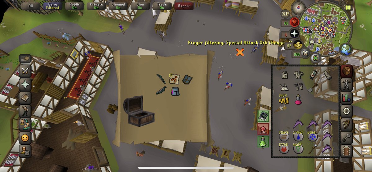 DrunkMFPlays's tweet photo. Score!!! Herb sack acquired and now we grind grubby keys… In other news got my hands on a MSB… 2 hard clues completed… Please Prayge I get blessed d’hide chaps and/or Robin Hood hat… Massive upgrades for Jad… #OSRS #1Def #IronMan #FeelsGoodManClap https://t.co/kDj6sw9PFe