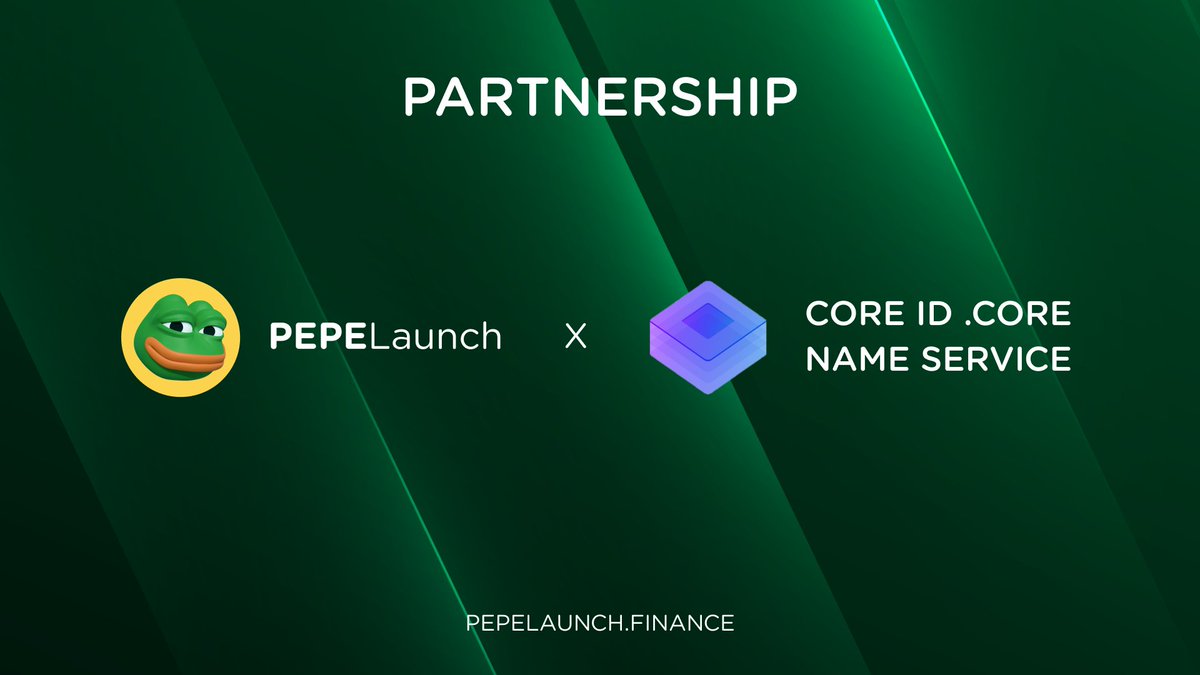 📢Strategic Partnership Announcement 🐸

<a href="/pepelaunch/">Pepe Launchpad (🚀,🐸)</a> X <a href="/CoreDaoID/">CORE ID</a> 

We believe that our new collaboration will bring more exciting advancements to the CORE ecosystem.

🎁50 Free Domains for 50 lucky winners
✅Follow <a href="/CoreDaoID/">CORE ID</a> &amp; <a href="/pepelaunch/">Pepe Launchpad (🚀,🐸)</a>
✅RT &amp; Drop Address

#CoreDAO #Giveaway