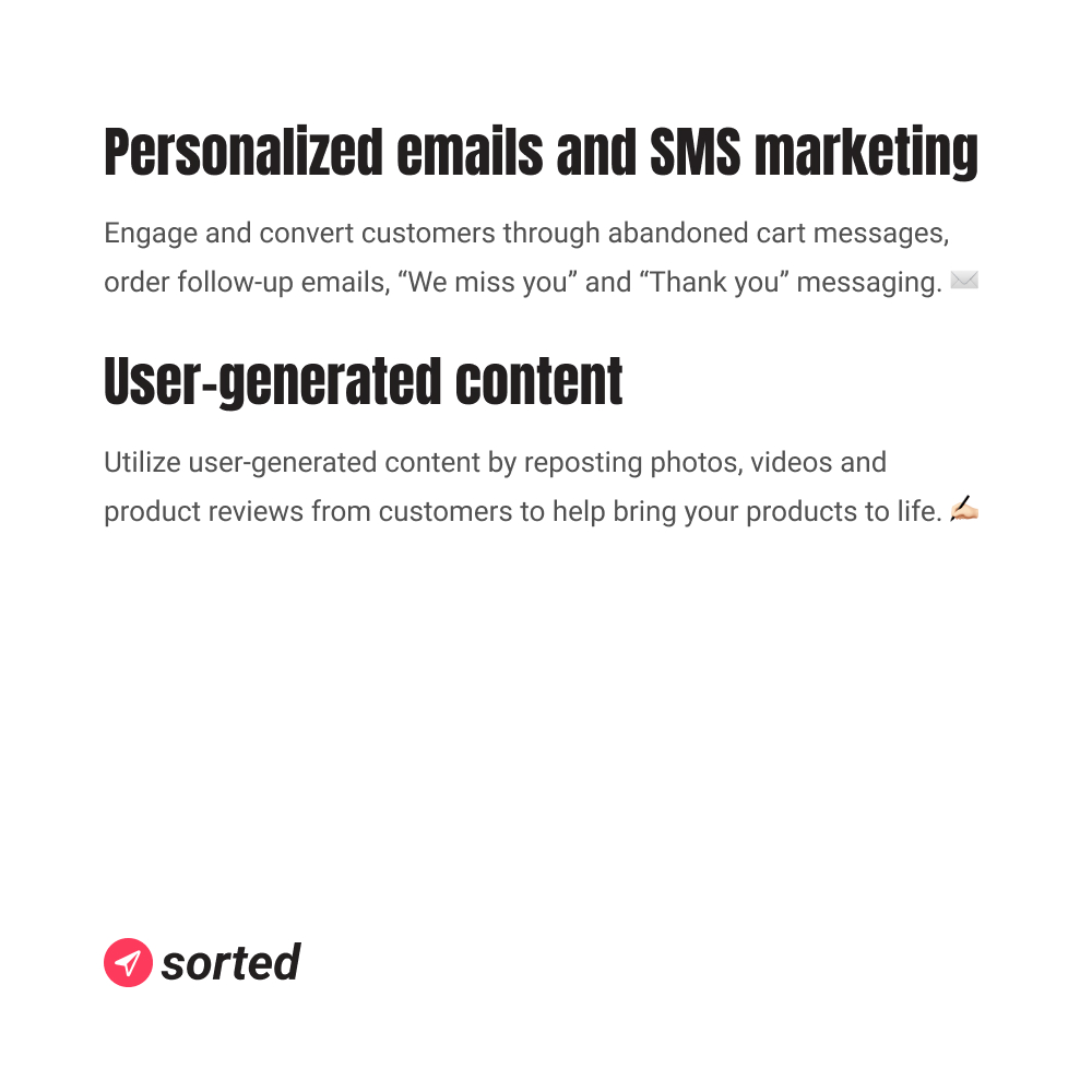 AgencySorted's tweet image. 🛍️ Ready to take your shopper journey to the next level? 💥 

Our 8 mind-blowing personalization tactics will revamp the way you connect with customers and drive sales. 

#LoyalCustomers #TargetedMessaging #EcommerceBusiness #EcommerceBusinessOwner #Ecommerce #EcommerceTips