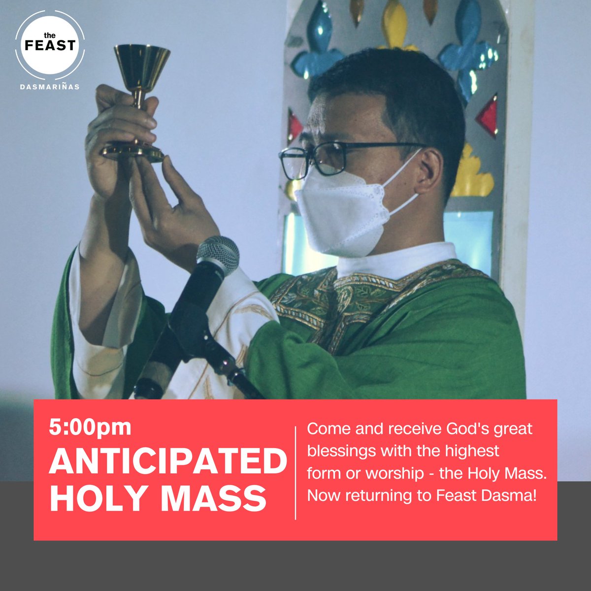TheFeastDasma's tweet photo. Kitakits tayo bukas, Feast Dasma!

Invite your family and friends and we'll see you there! Bring your own water bottles, jugs, and flasks with you!  

THE FEAST DASMARIÑAS
📌 FCIE Admin Bldg, FCIE Complex, Gov's Drive

MASS + TALK + FAMILY

#TheFeastDasma
#YouAreLoved https://t.co/rYQ48pQjPF