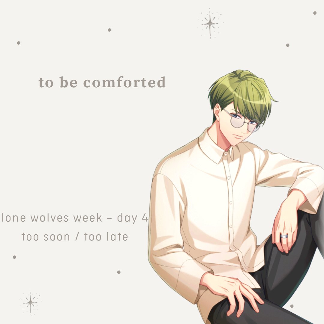 RamblingRaina's tweet photo. #LoneWolvesWeek23
day 4 | too soon / too late
okay so im kinda late with this one but anywayyy here's my day 4 entry featuring chikage!
https://t.co/iSSyCKO4Ze https://t.co/BeAtaAEc7t