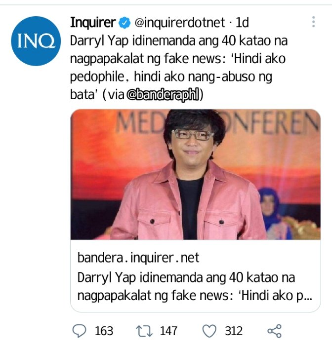 MarkMackoy357's tweet photo. Yan ang napala niyo mga gagong fake news peddlers https://t.co/Yr3yq3f7o4