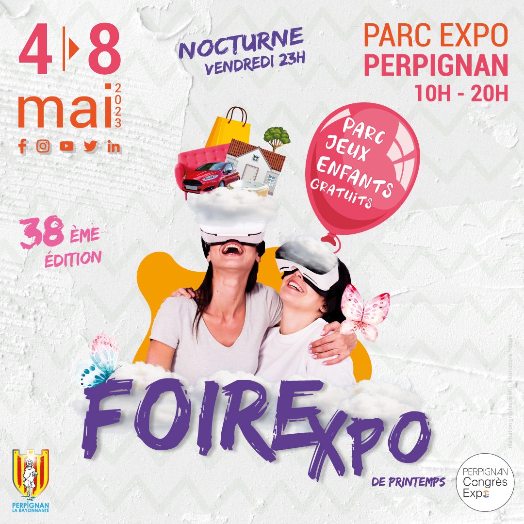 #foirexpo #perpignan #evenement 
Réservez la date du 4 au 8 mai 2023 au Parc des Expositions de Perpignan!😍