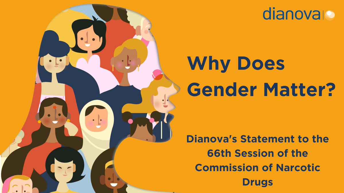 Dianova_org's tweet image. In its statement to the #CND66 , Dianova stresses the need to mainstream a gender perspective into 
#drugpolicies and services.
Red the statement ➡️bit.ly/3FuEVZ4