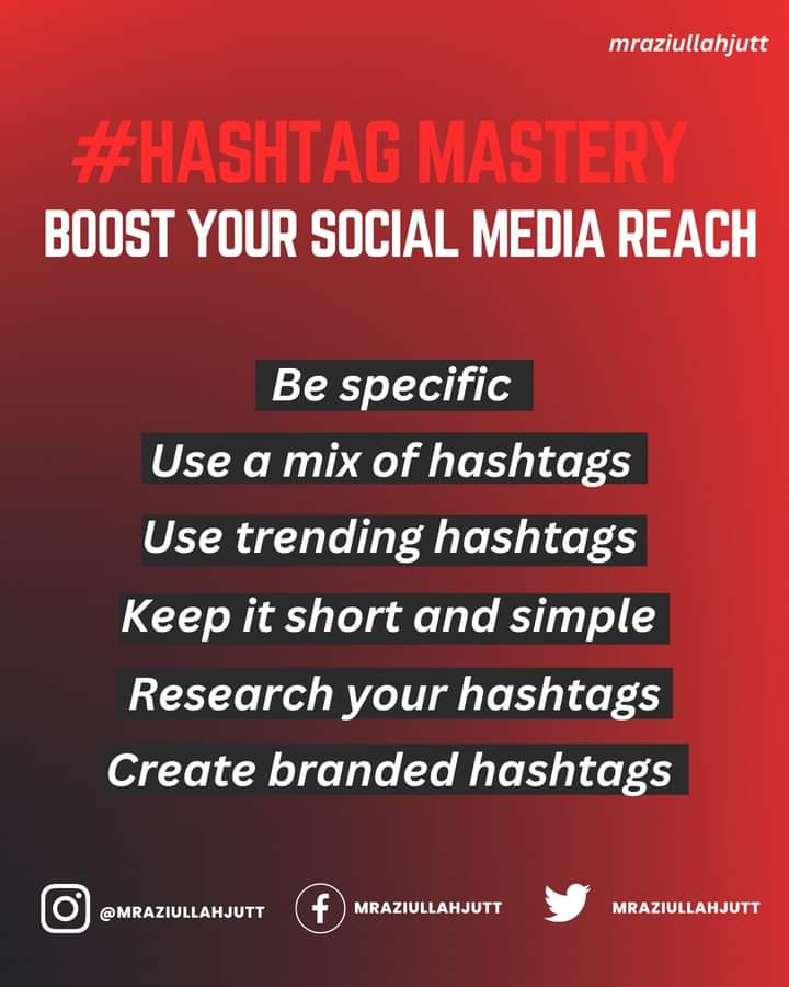 preciousnaya77's tweet photo. Unleashing the Power of Hashtags๐ฅ
#hashtagstrategy #hashtagsfordays #hashtagssuccess #hashtagpower #socialmediareach #socialmediacontent #socialmediastrategy #socialmediamarketing #digitalmarketing2023 #digitalmarketingstrategy
Credit:@mraziullahjutt https://t.co/5WmXTVrcMS