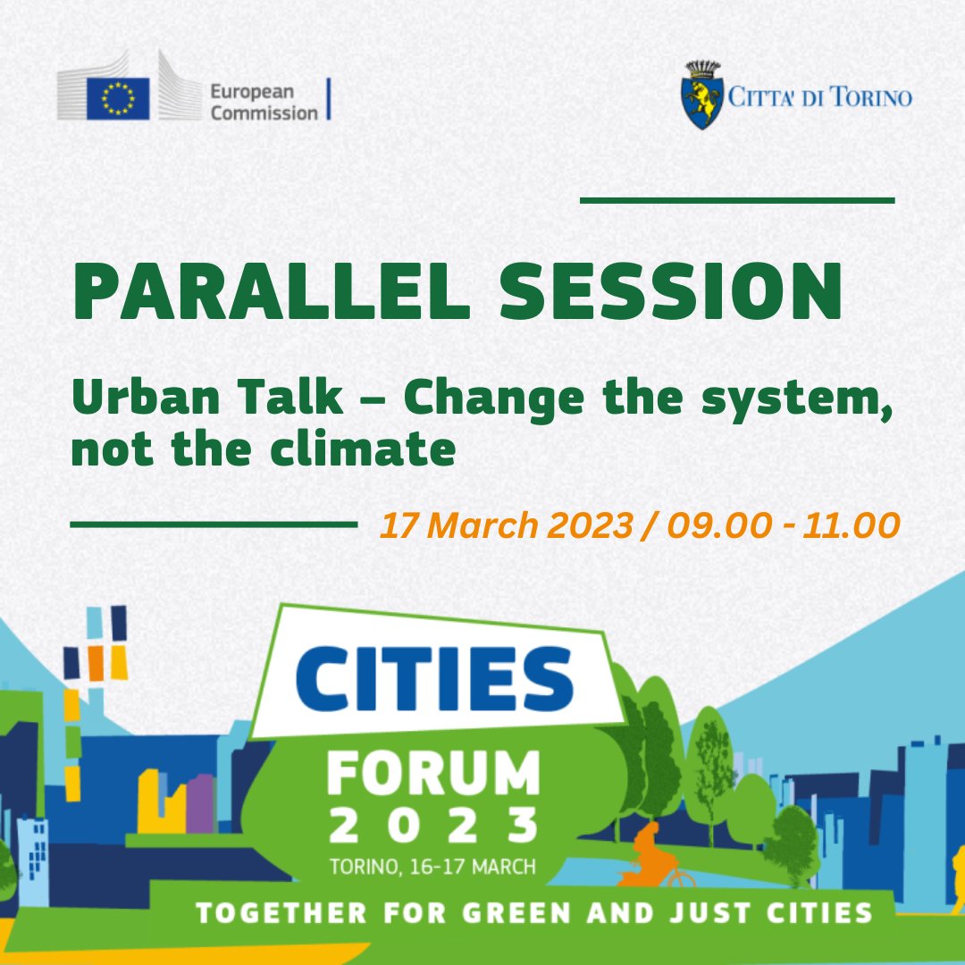 RT @EUinmyRegion: Urban talk - Change the system, not the climate 🙅

How are #EUCities responding in the face of climate change? 
How are they integrating the #EUGreenDeal? ⤵

They must rethink their food, energy & mobility systems for sustainability…