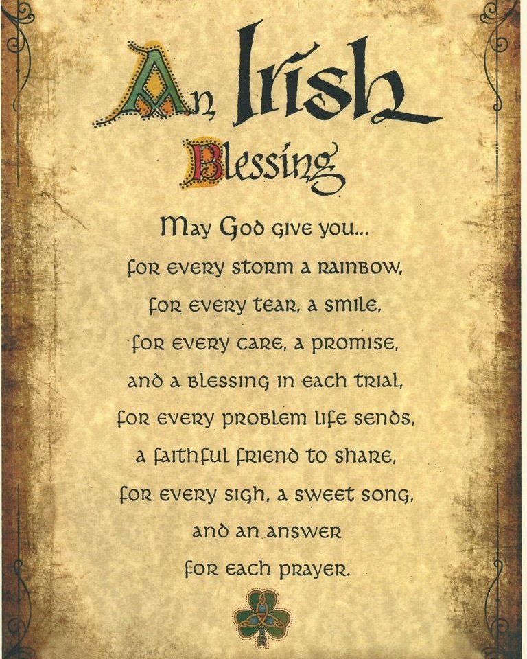 An #irishblessing for #StPatricksDay.