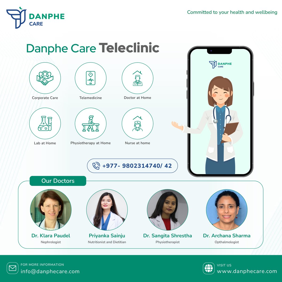 danphecare_ofcl's tweet photo. Experience Quality Healthcare from the Comfort of Your Home with Danphe Care Teleclinic!

Book an appointment now!
Call us: 9802314740 / 42
Visit us: https://t.co/NfLSAp01pT

#DanpheCareTeleclinic #HealthcareAtYourFingertips #StaySafeStayHealthy #danhecare https://t.co/jnZSLq5P09