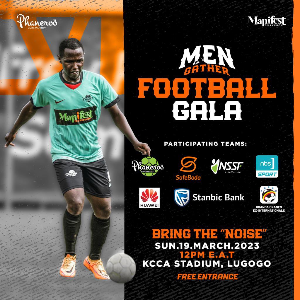 NBSportUg's tweet photo. Time for Men to Gather!

This Sunday  all roads lead to MTN Omondi Stadium where we shall witness teams of different brands compete in a football gala hosted by @Phanerookampala.

#NBSportUpdates | #NBSportThisMorning | #ManUp https://t.co/MuCUoiGVKf