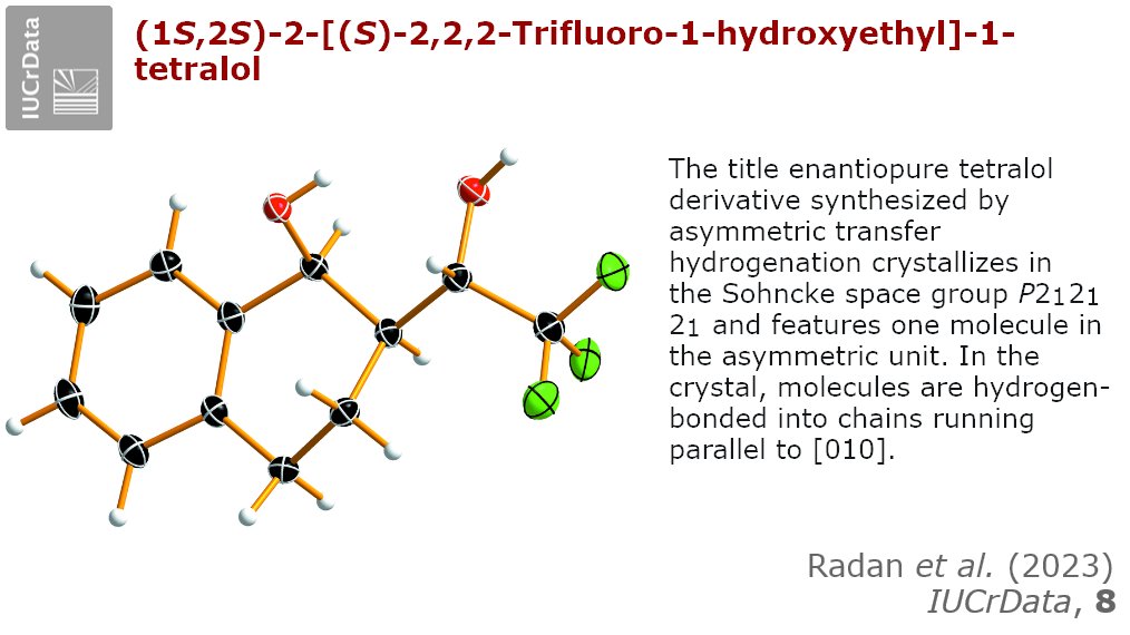 tetraLOL 😆  @IUCrData @kristian_radan #CrystalStructure #AsymmetricTransferHydrogenation doi.org/10.1107/S24143…