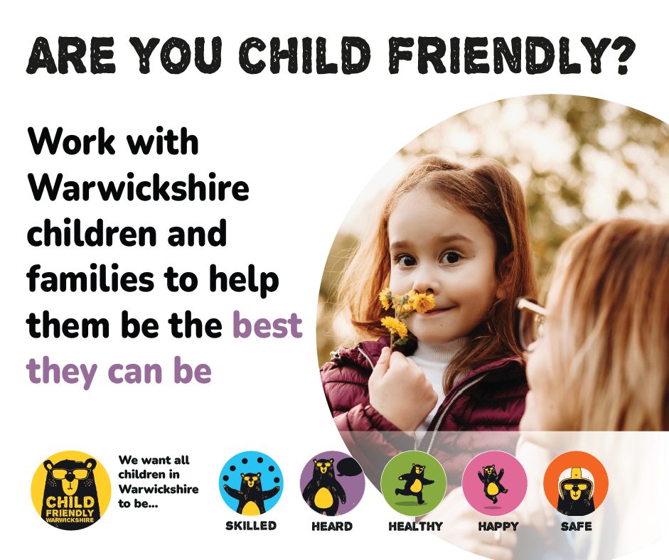 Find out more about Warwickshire careers in children's social care at the <a href="/COMPASSJobsFair/">COMPASS Jobs Fair</a> in Birmingham tomorrow (20th).  Make sure to visit  Stand 6 and learn all about Working for Warwickshire! 

#ChildFriendlyWarwickshire

eventbrite.com/e/compass-job-…