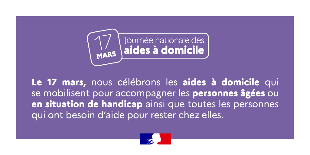📣 1ère journée nationale des aides à domicile | En cette journée, nous remercions les aides à domicile pour leur engagement au quotidien et leur place essentielle qu’ils et elles tiennent dans notre société 💚

👉 Rdv sur notre page Facebook pour découvrir une petite surprise 🎁