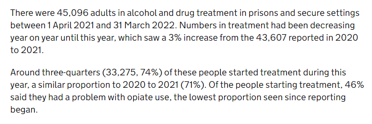 New from @OHID - this year's annual report on drug and alcohol treatment in secure settings. gov.uk/government/sta…