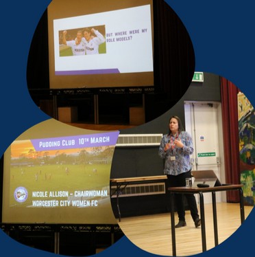 Nicole Alison came to inspire our Sixth Form at Pudding Club last week! Nicole is the Worcester City Football Club Women’s Team co-owner and shared her career journey. If you want to speak about your career and experience, please contact oga@malvernstjames.co.uk