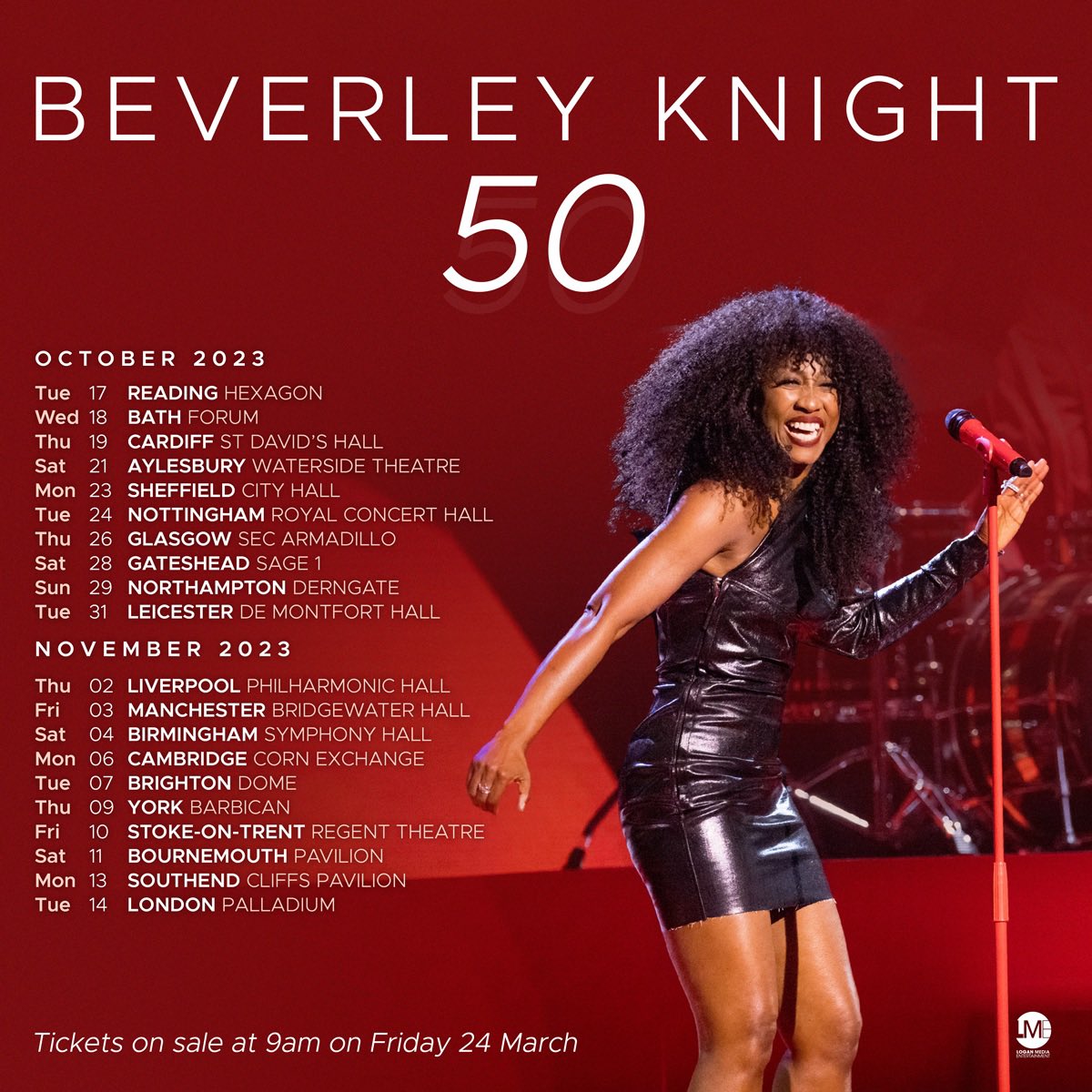 Beverleyknight's tweet photo. Hi my luvs ❤️ I’m over the moon to announce my ‘50’ Tour!

I’ll be performing all your favourites PLUS some new music 😉 

SIGN UP TO ACCESS THE TOUR PRESALE: https://t.co/zuxb2YDb3Y

Presale:  9am Wed 22 March
On Sale: 9am Fri 24 March

Xxx https://t.co/4f06tSMIx0