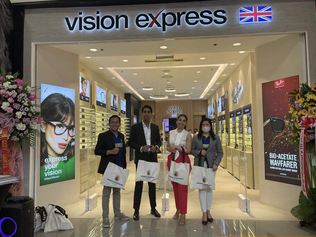 UPHSL_Binan's tweet photo. The University of Perpetual Help System Laguna would like to extend its warmest congratulations to Vision Express Santa Rosa for their successful grand launch held today, March 17, 2023. https://t.co/5wkhvrlLom