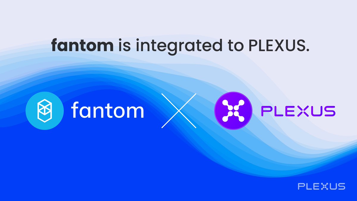 ⚡PLEXUS is now supporting <a href="/FantomFDN/">Fantom Opera</a> chain🔗

#Fantom solves the blockchain trilemma with its consensus mechanism, Lachesis, 
The future of cross-chain swap starts now with PLEXUS, which integrates Fantom!