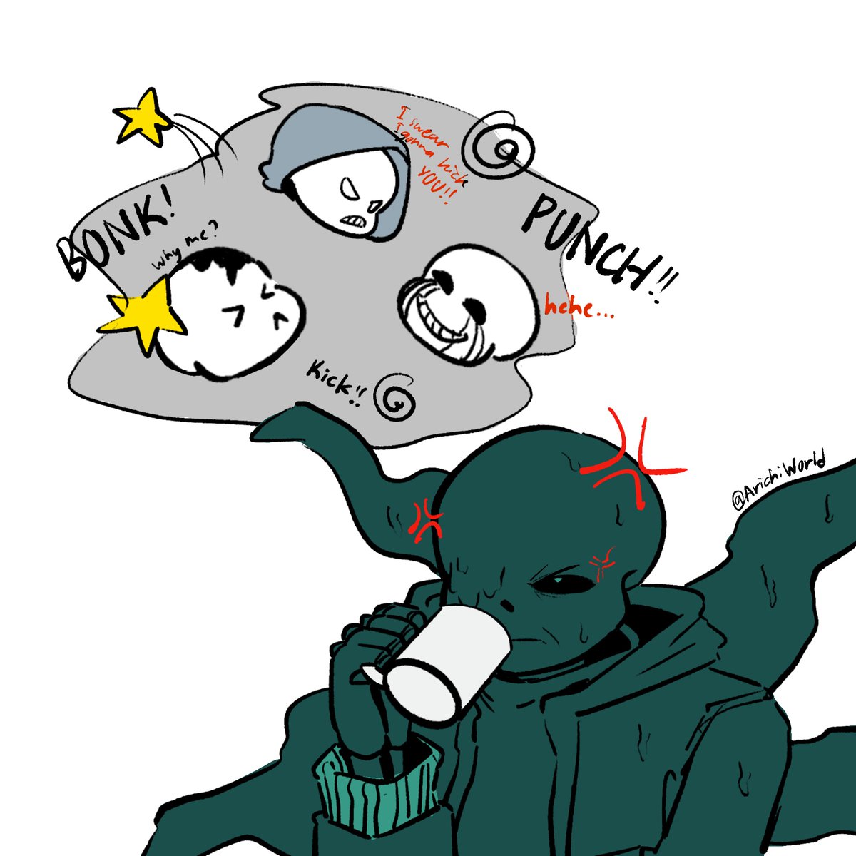 may on X: Fanart of Horror sans for @SourAppleTweets I hope you