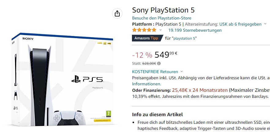 Kinocast's tweet photo. +++ Achtung! +++
Bei Amazon ist die PLAYSTATION 5 verfügbar und im Angebot für 549 EUR! Schnell zuschlagen:
https://t.co/k0qcoAlRnI

#Sony #PlayStation5 https://t.co/CM53bVmdyf