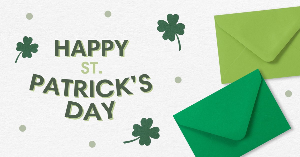 WorldEnvelopes's tweet photo. Happy St Patrick's day from all of us at World of Envelopes!
https://t.co/SDU4zf5CQa

#stpatricksday #stpaddysday #envelopes #packaging #greenenvelopes #green #mailing #packagingsolutions #goodluck #leprechauns #shamrocks #Ireland https://t.co/5SHhWtcnNh
