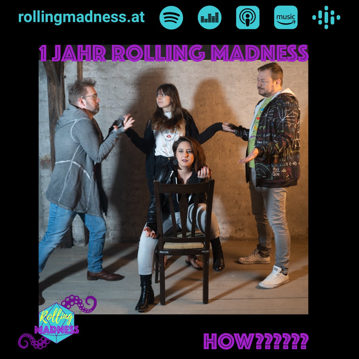 MadnessRolling's tweet photo. Wir haben es geschafft 1 Jahr Rolling Madness. Es ist literally Madness.  Vielen herzlichen Dank an unsere Hörer:innen, dass ihr uns bis jetzt begleitet habs und es hoffentlich auch weiterhin machts 😅 . Wir haben auf jeden Fall Spaß und geben so schnell nicht auf.❤❤❤❤ #pnpde https://t.co/n2nV6tJBZ5