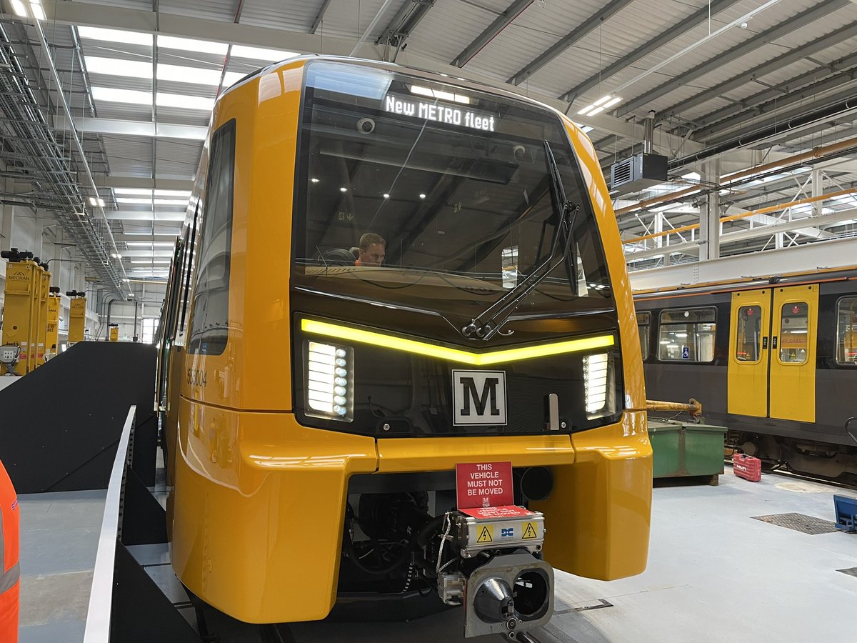 danhollandnews's tweet photo. Hello there @My_Metro! 

Setting foot on a new Tyne and Wear Metro train for the first time today. https://t.co/nm1f1YY96R