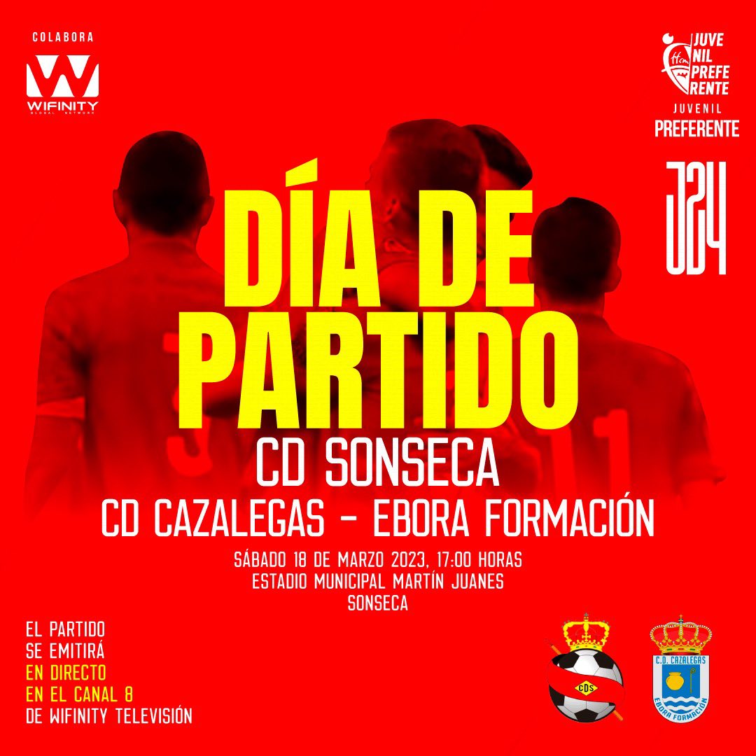 WifinityGN's tweet photo. ⚽️ Este próximo sábado…

¡PARTIDAZO!

En Wifinity TV podrás seguir en directo el encuentro entre el CD Sonseca y el CD Cazalegas - Ebora Formación. 

¿Cuándo?

¡Mañana a partir de las 17:00 horas!

Síguelo en el Canal 8 de Wifinity TV… ¡EN DIRECTO!

#Wifinity https://t.co/BlUE3wu10z