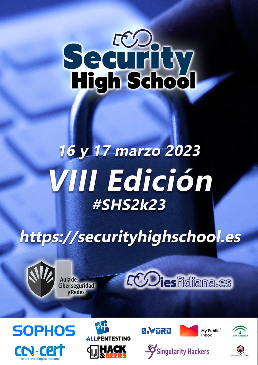 eduSatoe's tweet image. 🚨 Salón a full con aforo de 1000 personas en las #SHS2k23 

🔒Estos no sería posible sin el patrocinio de las empresas como @SophosIberia @AllPentesting @0xWORD @mypublicinbox @hackandbeers y el apoyo institucional del @CCNCERT @Univcordoba y @EducaAnd 

✅MUCHAS GRACIAS 💪😘