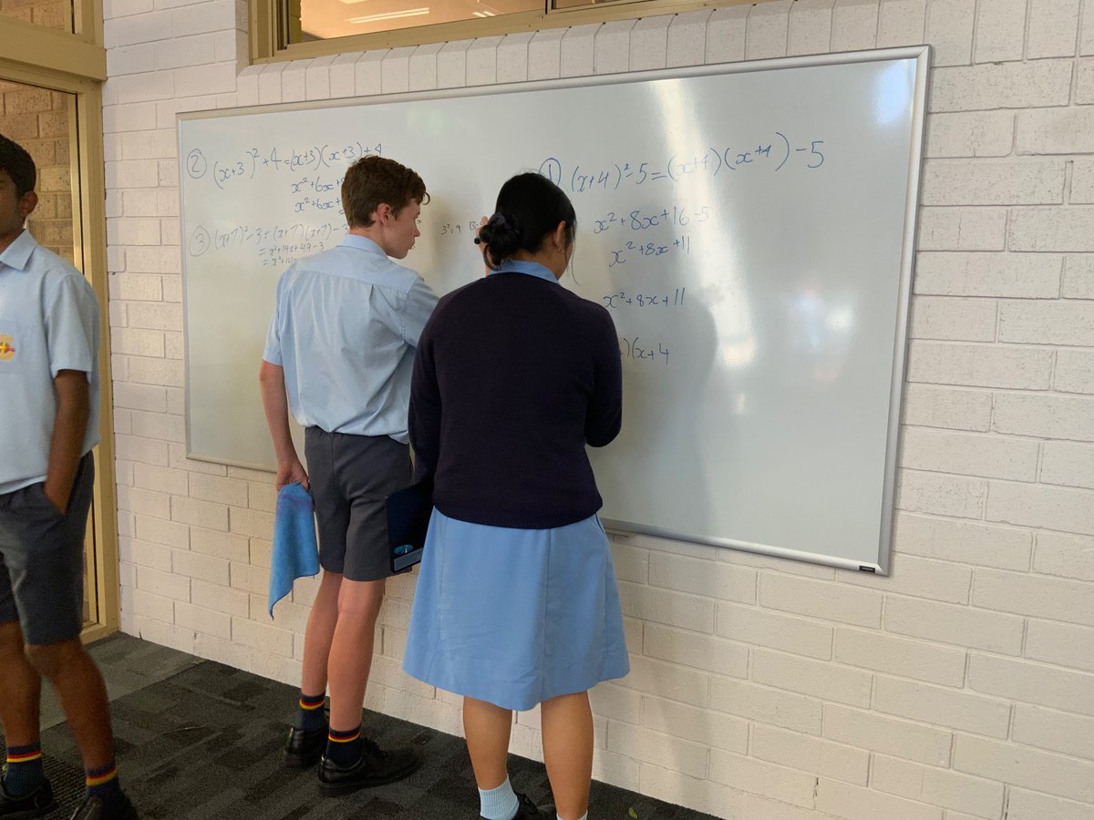 Hcoops76's tweet photo. Completing the square by INQUIRY, using BTC principles. Such a pleasure to watch them think, figure it out and teach themselves #buildingthinkingclassrooms #peterlilejedahl https://t.co/FQZgUBr5ni