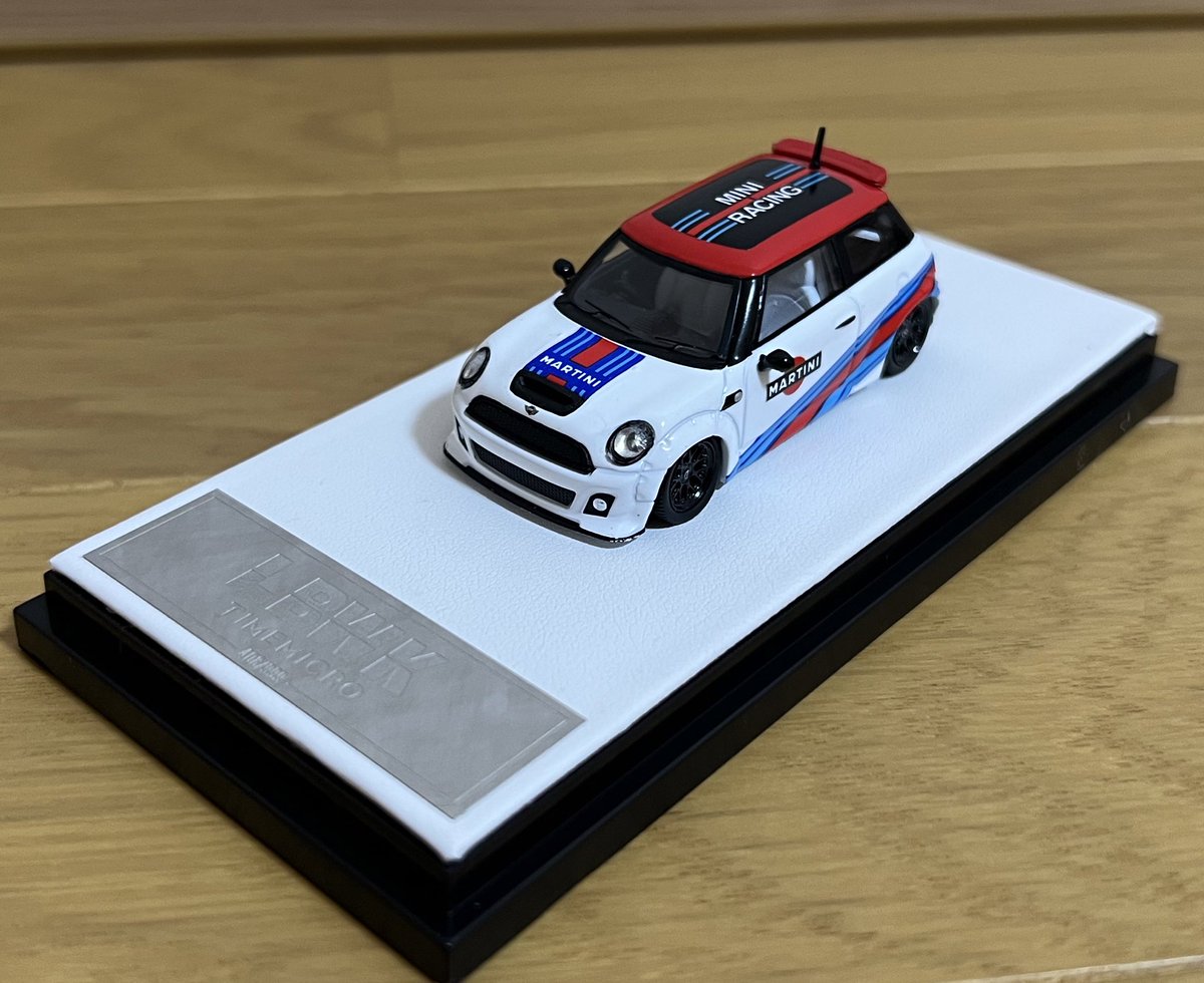 ② TimeMicro 1/64 ミニ クーパー LBWK MINI Martini フィギュア付き