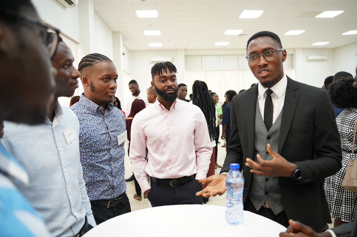 Ashesi's tweet photo. It's Career Fair day! To begin the day, students #atAshesi are networking with our sponsors- @entcomputing, @TullowOilplc, @Bsl_gh, Docutech Ghana @GenKeyGroup, @Bewsys1, @WeAreKofa @LAINE_HR, CHGroup, ObsidianAchernar. https://t.co/EXF6w0volb