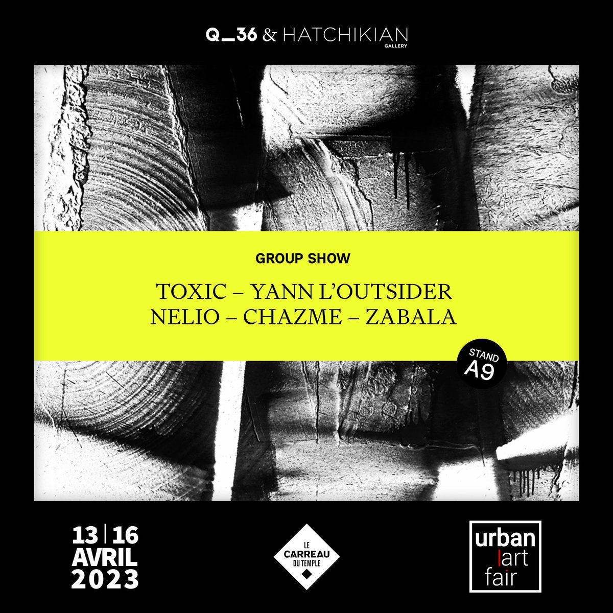 Nous avons le plaisir de vous annoncer notre participation à la septième édition de l’Urban Art Fair qui aura lieu du jeudi 13 au dimanche 16 avril. Venez nous rencontrer à notre stand situé au centre du salon au numéro A9, en face de la PDP Gallery.

#art #Evenement #FridayVibes