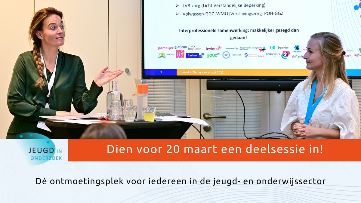 Bedankt voor alle indieningen voor deelsessies voor Jeugd in Onderzoek. Volgende week gaat de commissie aan de slag met het samenstellen van een mooi programma. Denk je nu 'Ohnee ben ik te laat?!' Gelukkig niet! Je hebt nog tot en met aanstaande maandag 👉🏽 jeugdinonderzoek.nl/aanmelden/